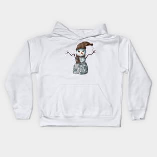 scary snowman Kids Hoodie